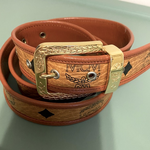 MCM Accessories - Vintage MCM belt with gold buckle